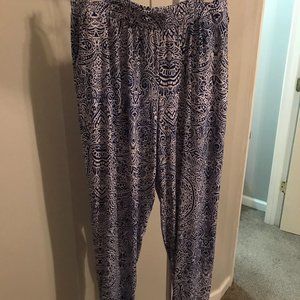 Blue Paisley Pants